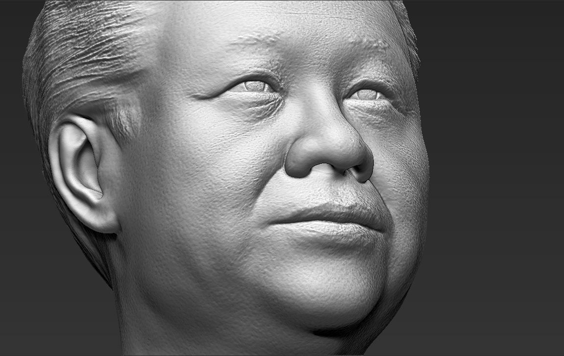 Xi Jinping bust 3D printing ready stl obj formats 3D print model_21