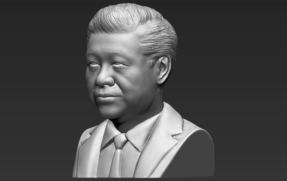 Xi Jinping bust 3D printing ready stl obj formats 3D print model_2
