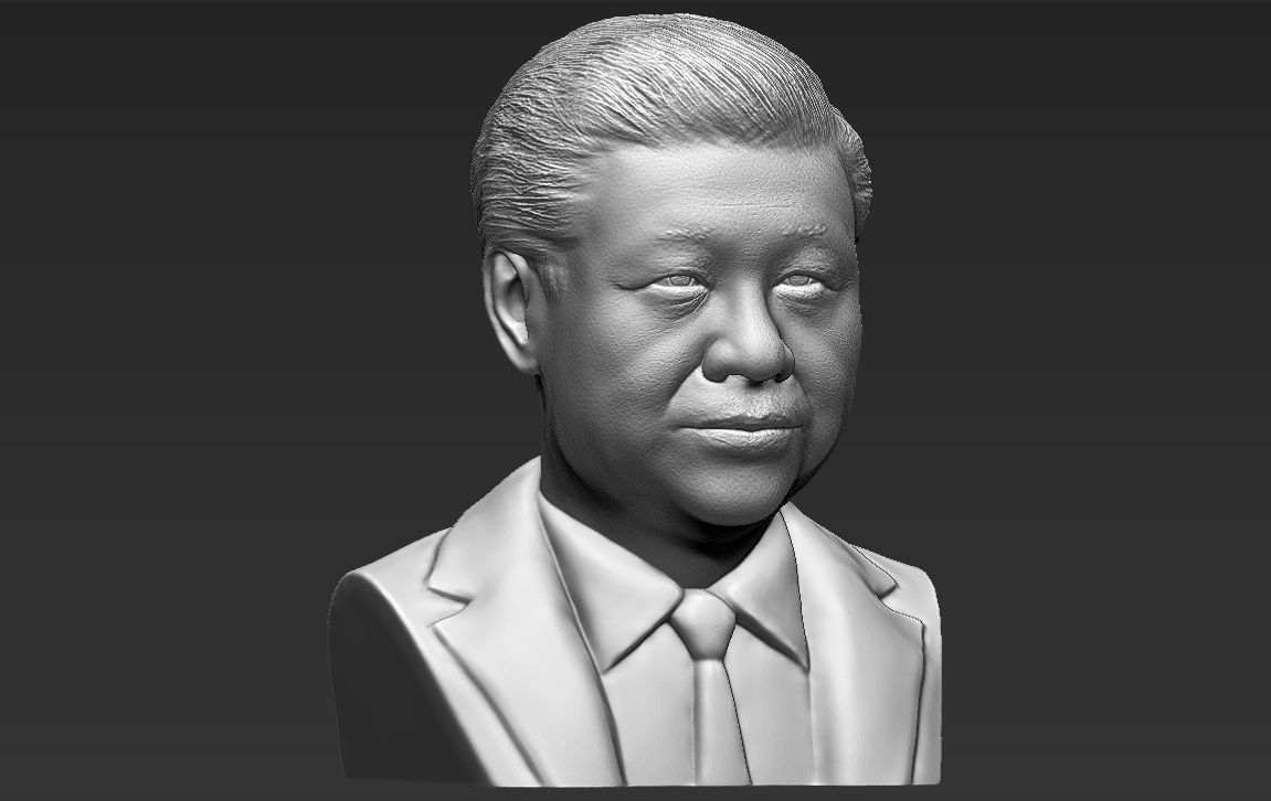 Xi Jinping bust 3D printing ready stl obj formats 3D print model_13