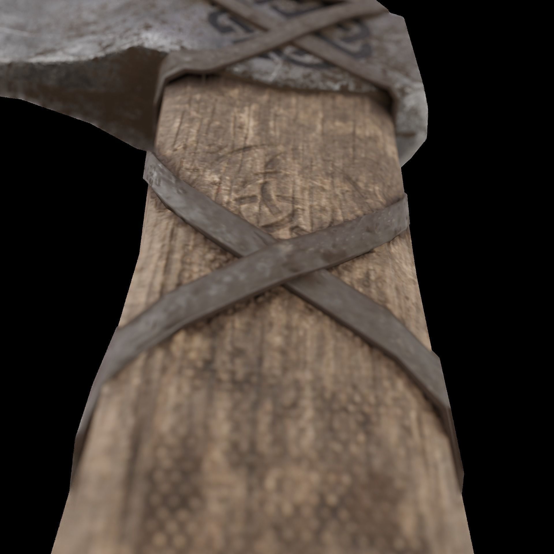 Viking axe Gameready PBR Low-poly 3D model_5