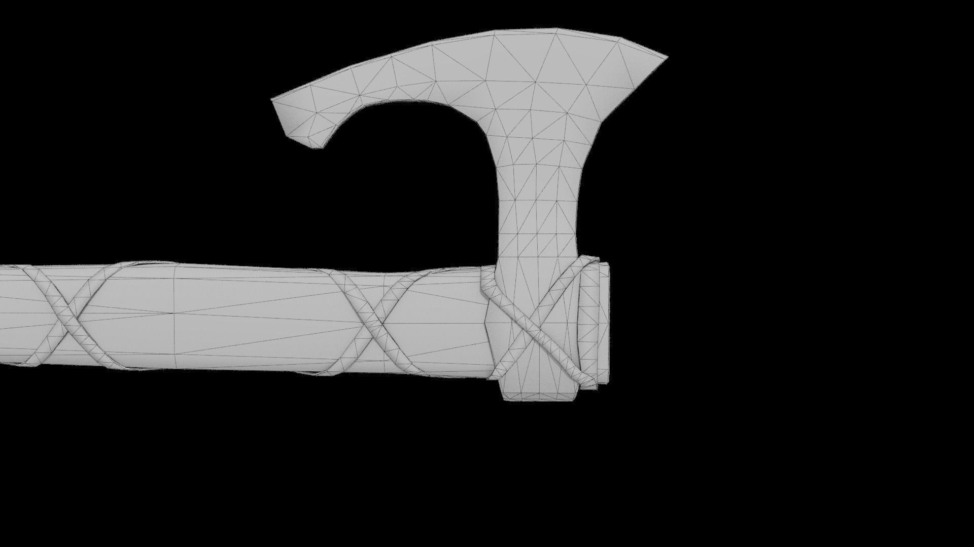 Viking axe Gameready PBR Low-poly 3D model_9