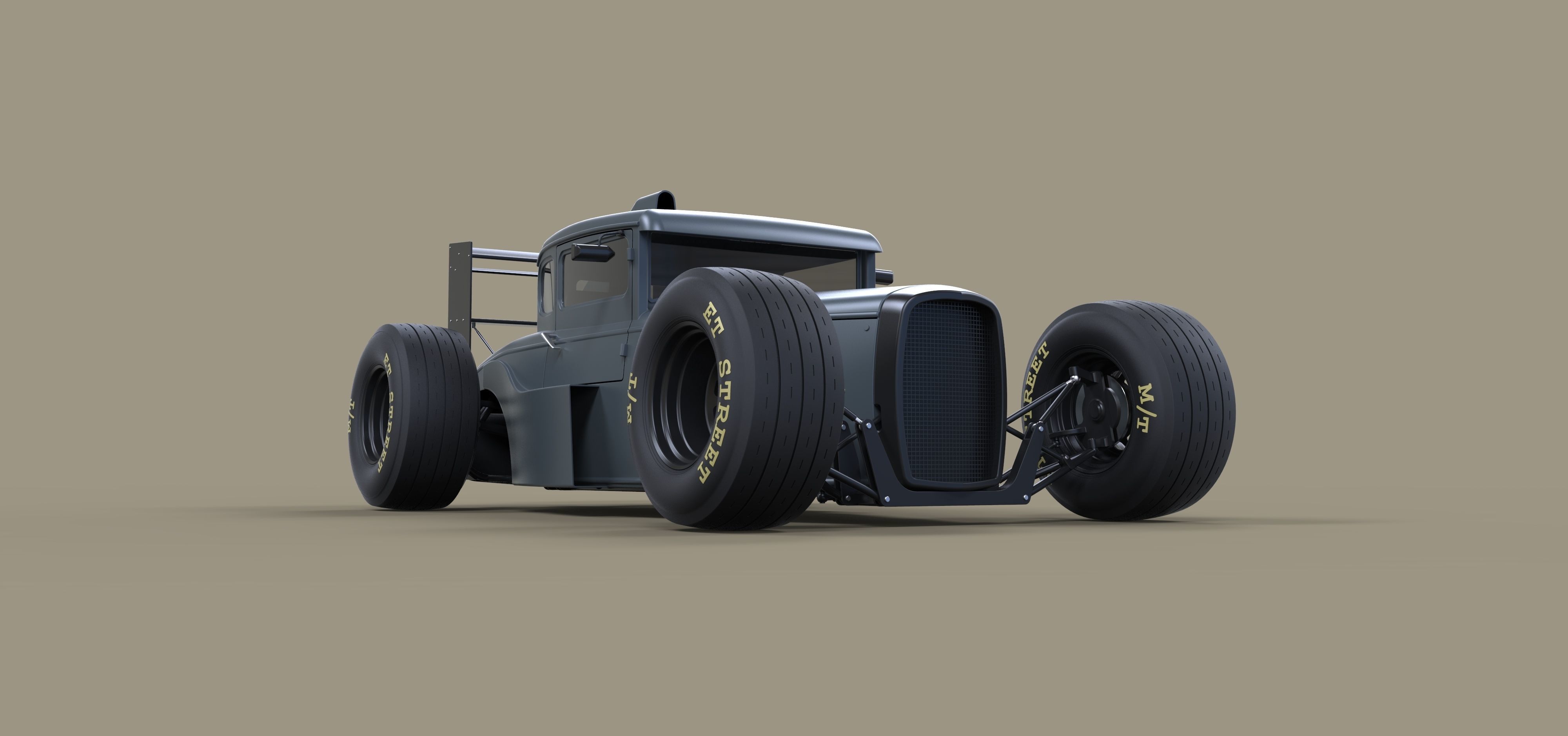 Hot rod Formula One 3D model_4