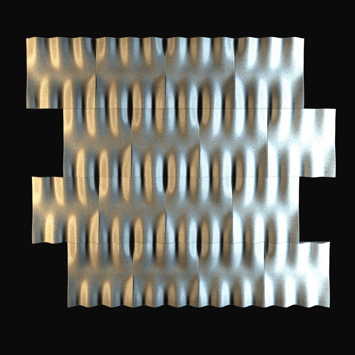 Lithos 3d Wall Tiles Tulle 3D model_2