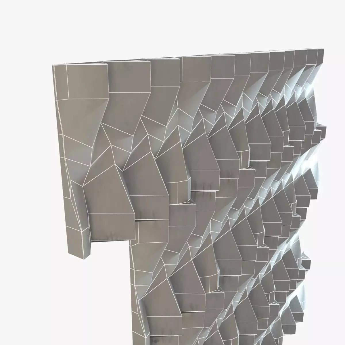 Lithos 3d Wall Tiles Tulle 3D model_0