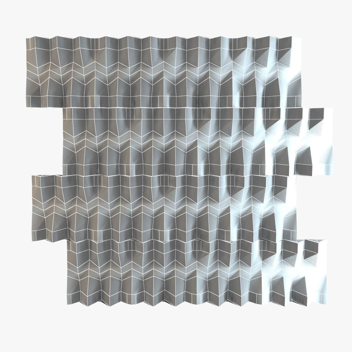 Lithos 3d Wall Tiles Tulle 3D model_1