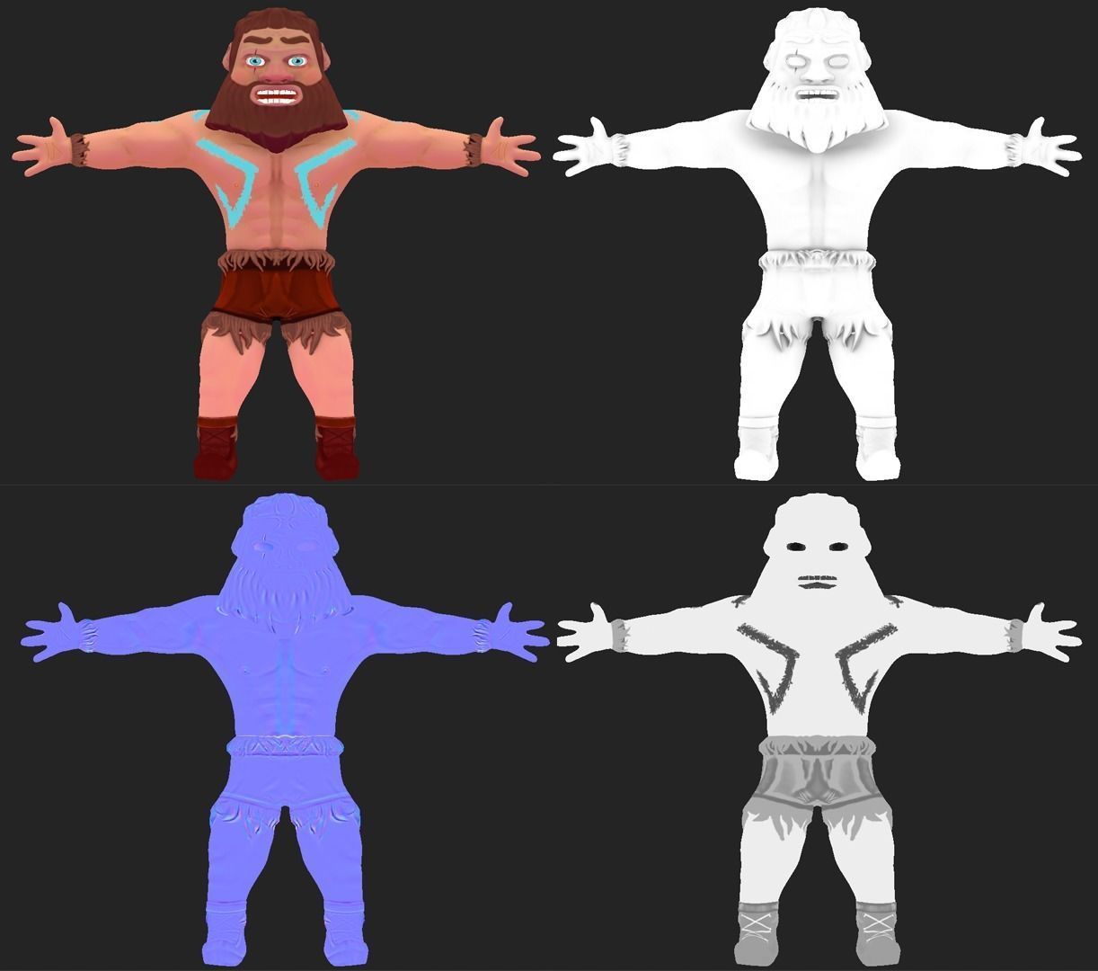 Ollie The Lumberjack Low-poly 3D model_6