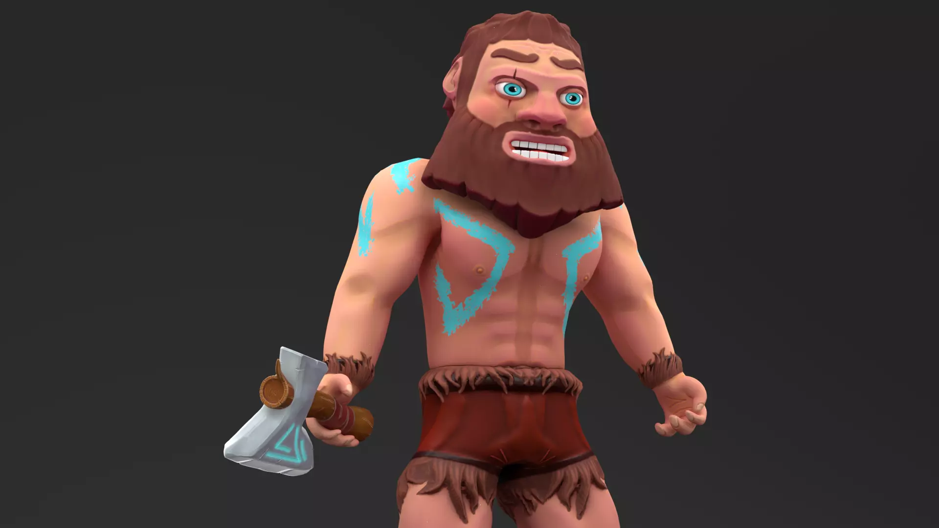 Ollie The Lumberjack Low-poly 3D model_0