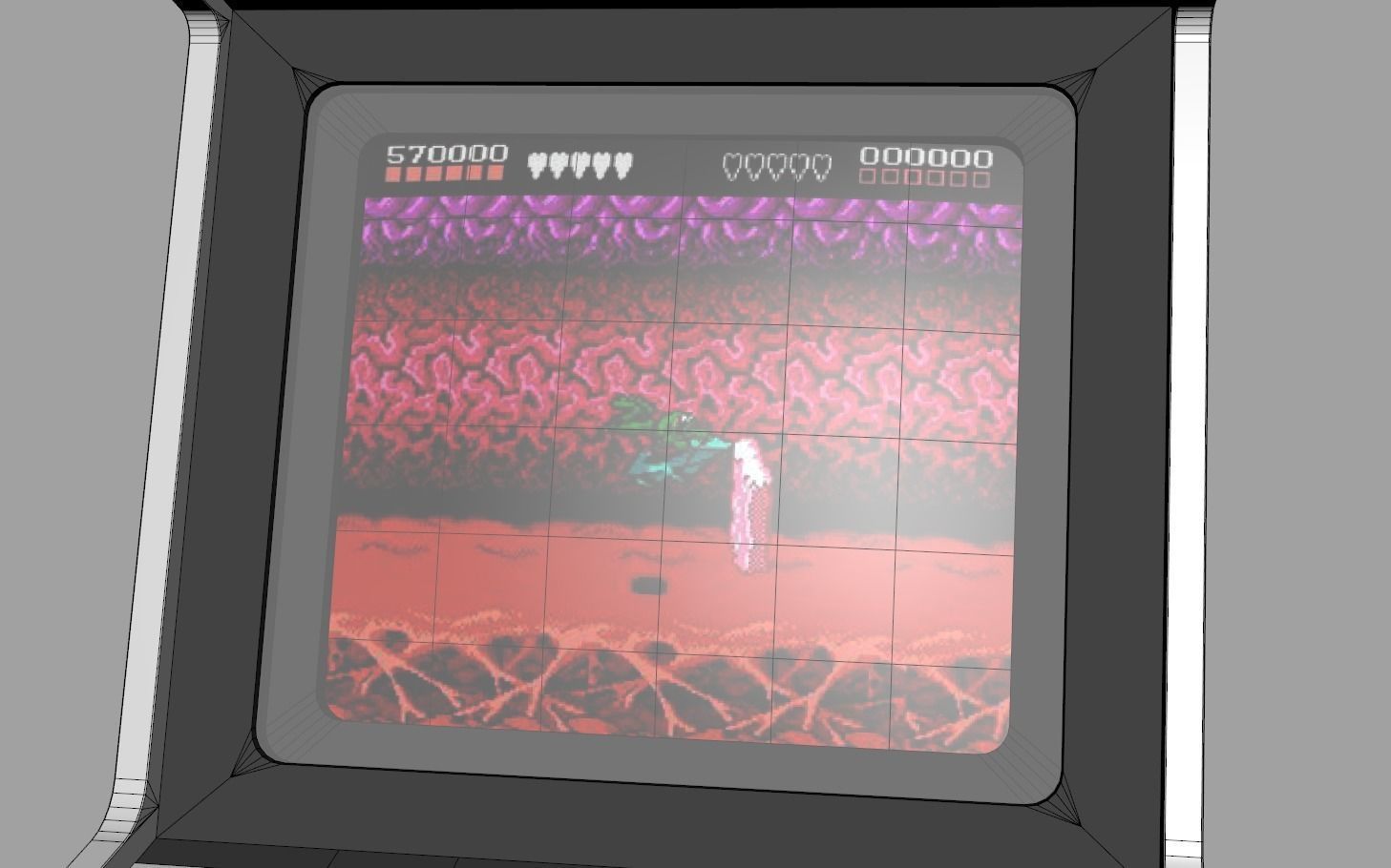 Classic Arcade Machine Cabinet 3D model_13