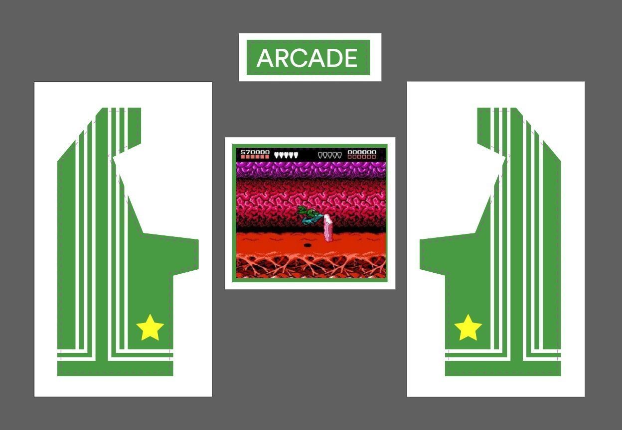 Classic Arcade Machine Cabinet 3D model_17