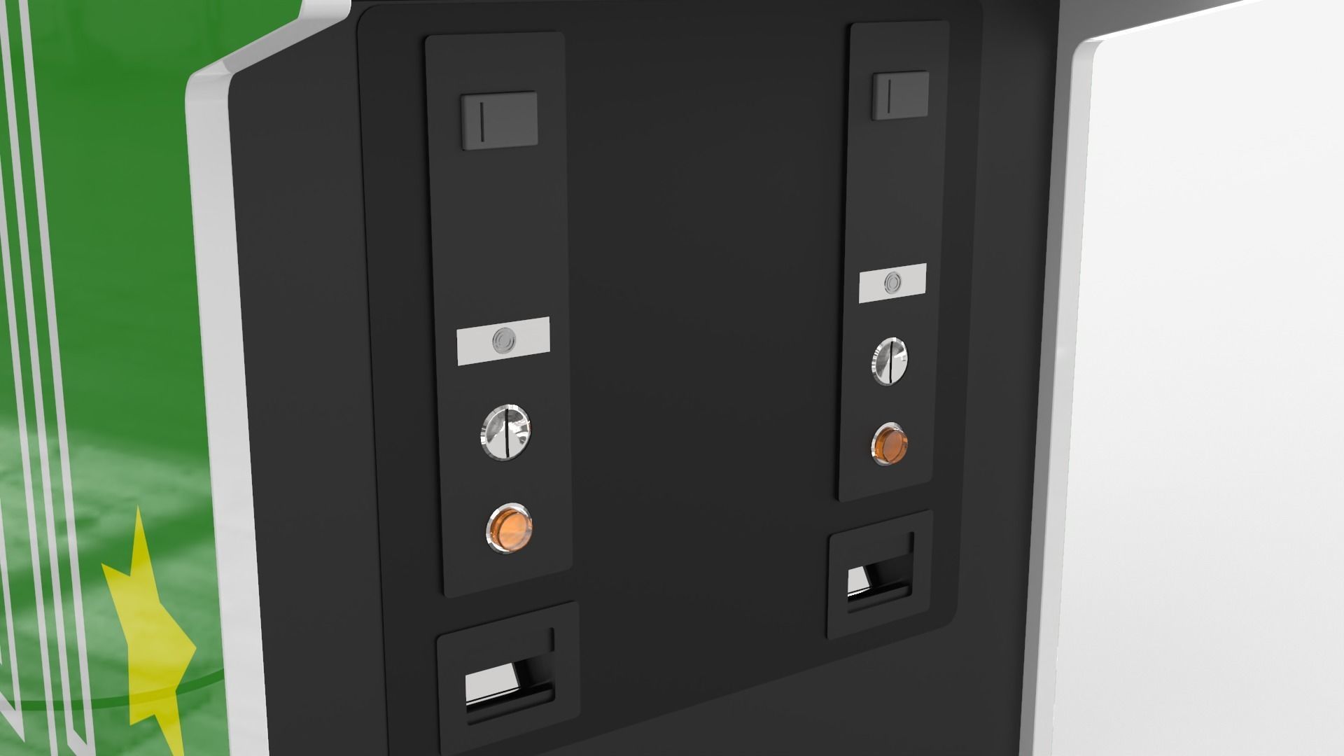 Classic Arcade Machine Cabinet 3D model_8