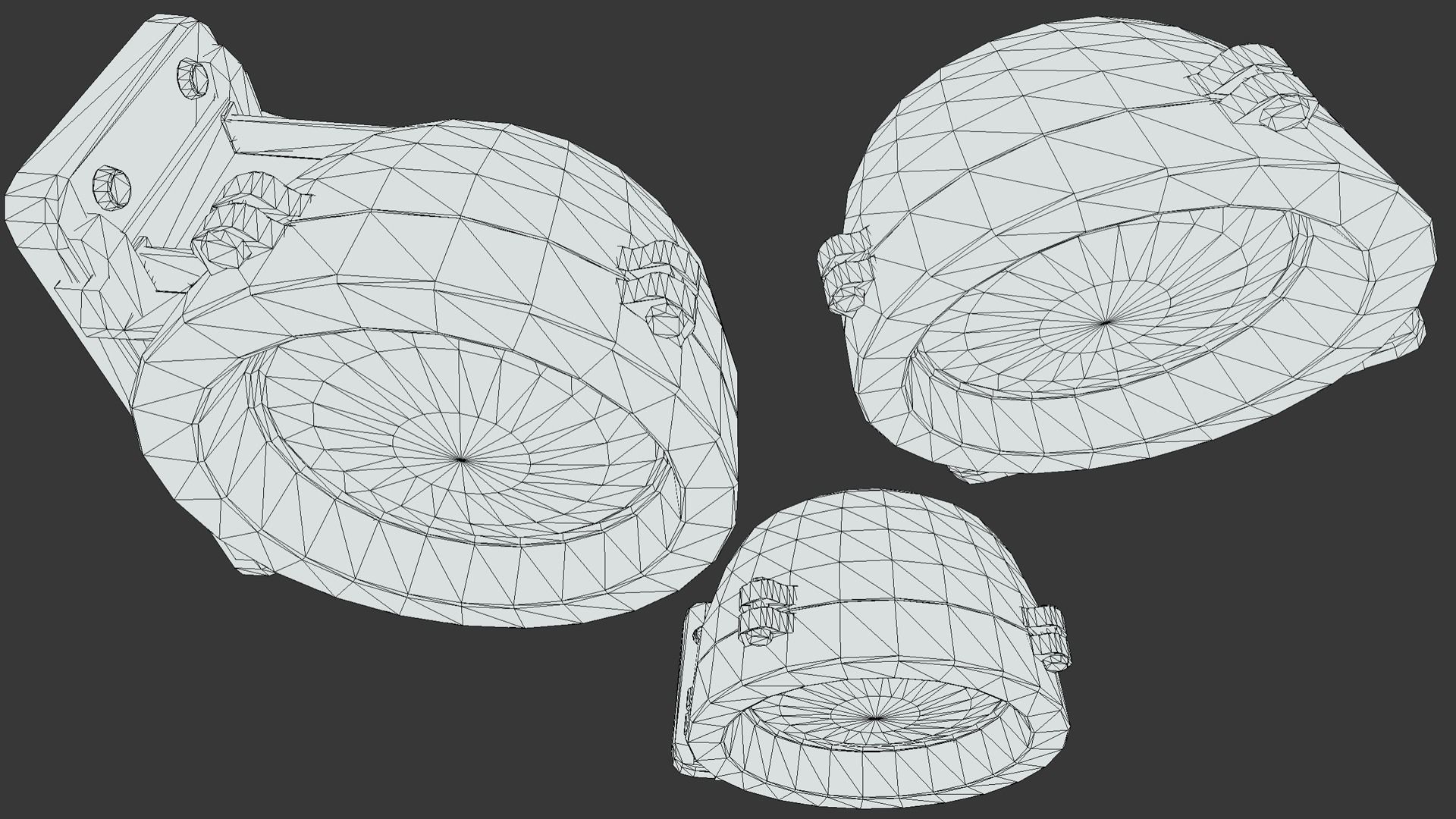 Bunker Wall Lamp PBR Low-poly 3D model_4