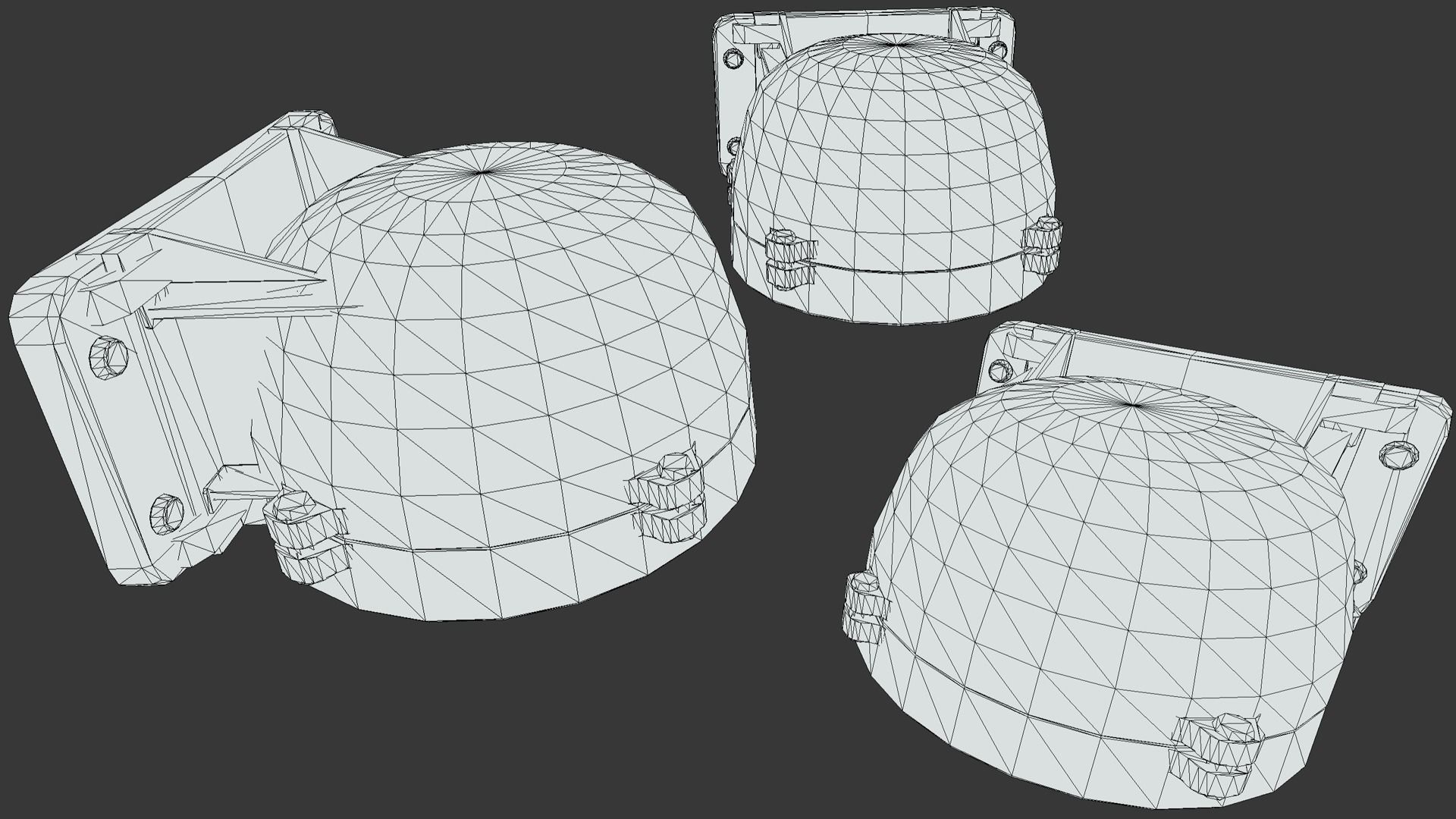 Bunker Wall Lamp PBR Low-poly 3D model_3