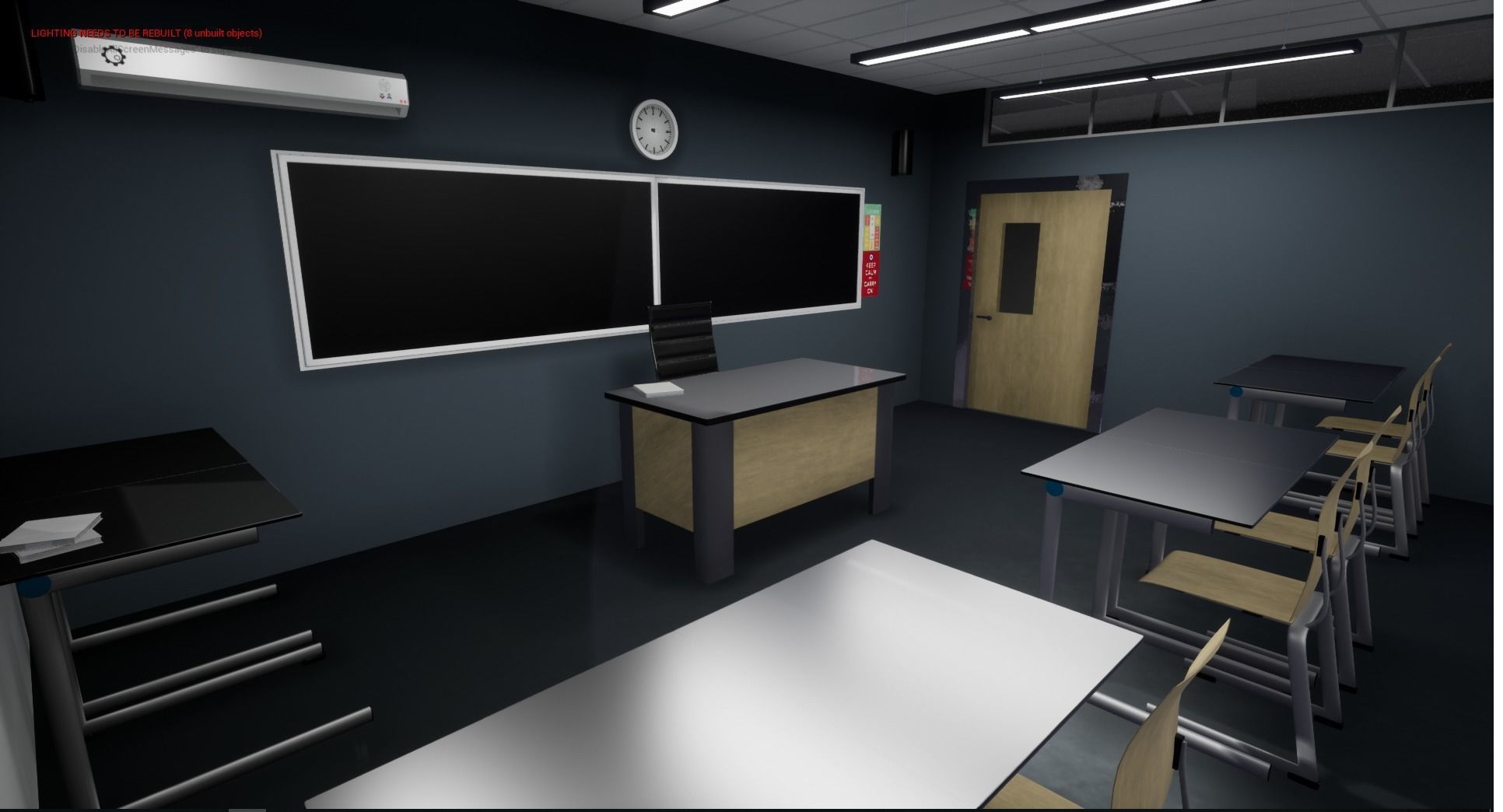 ClassRoom Scene Game Ready 3D model_6
