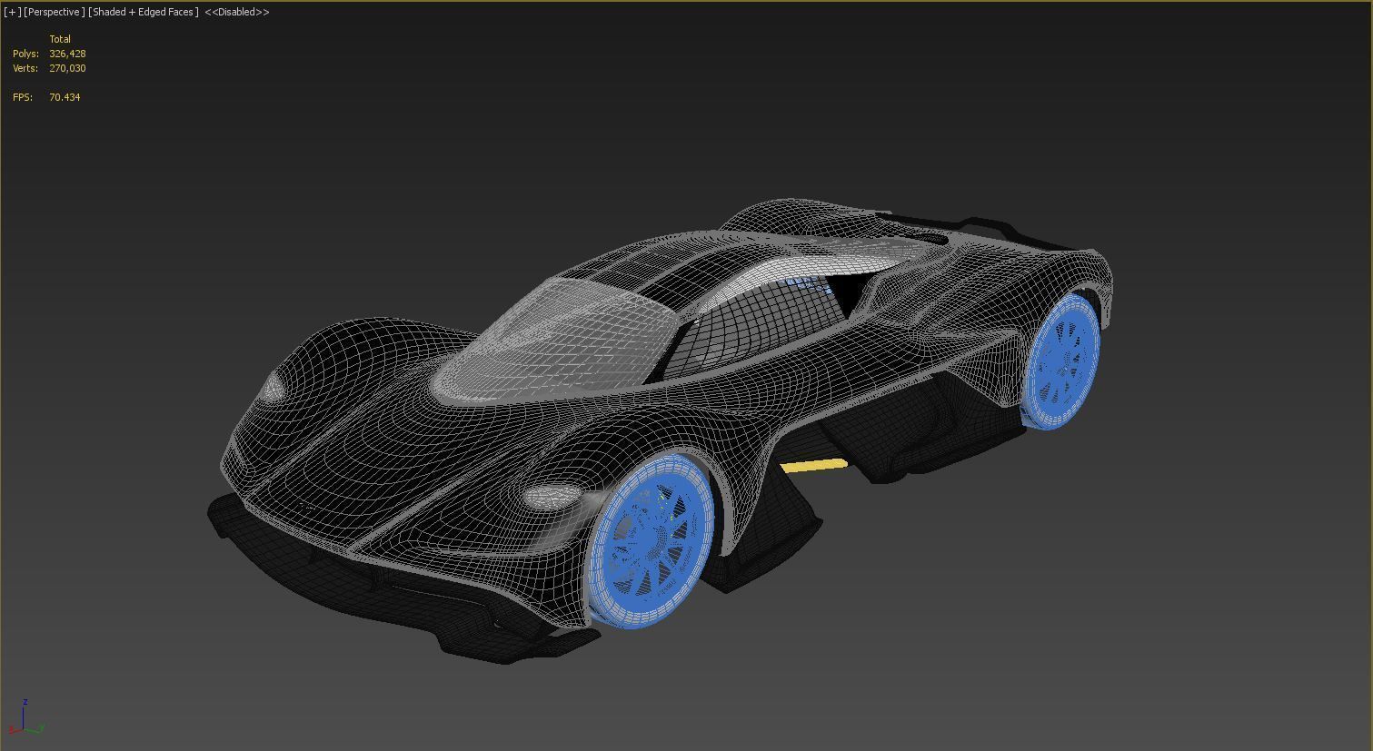 Aston Martin Valkyrie 2018 3d model 3D model_1