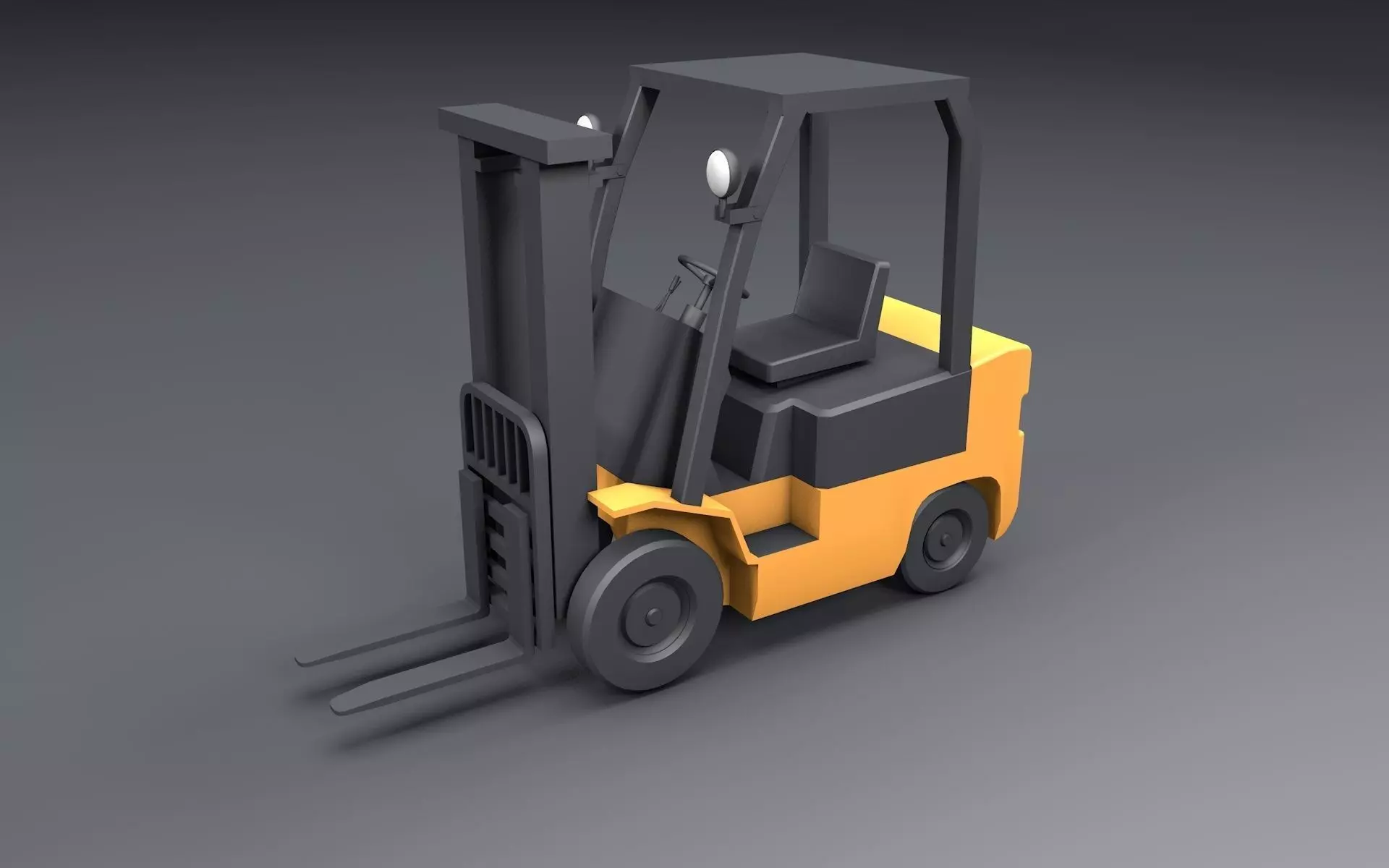 Forklift truck Free 3D model_0