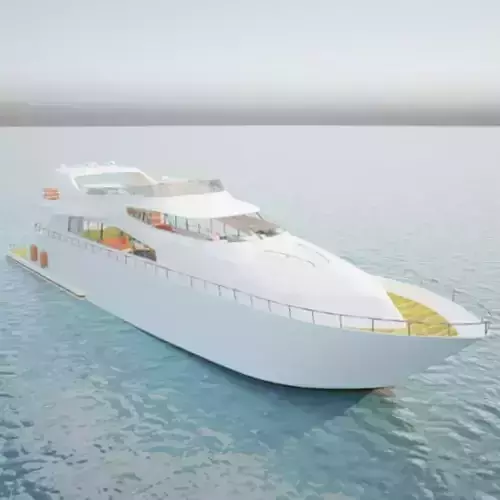 Yacht luxury floating in ocean