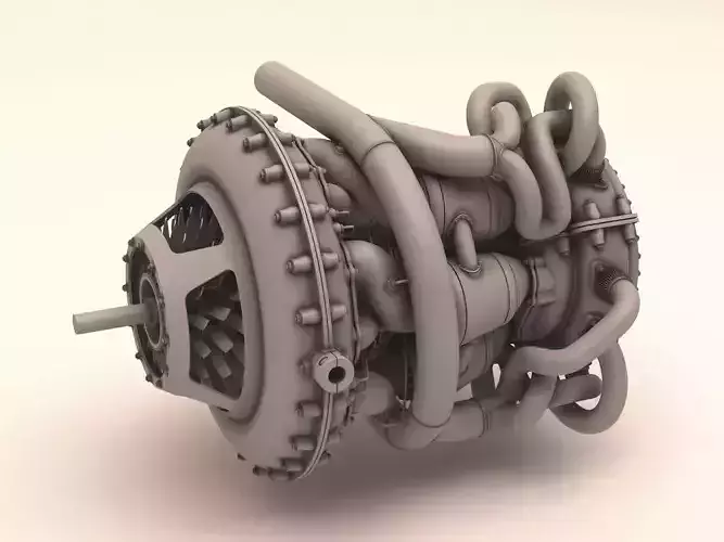 Jet engine 3D model