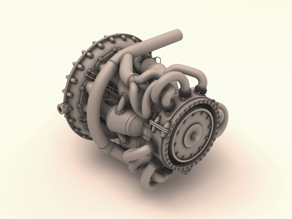 Jet engine 3D model_3