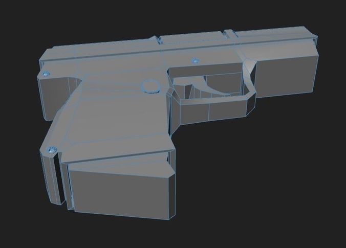 Gun low-poly Low-poly 3D model