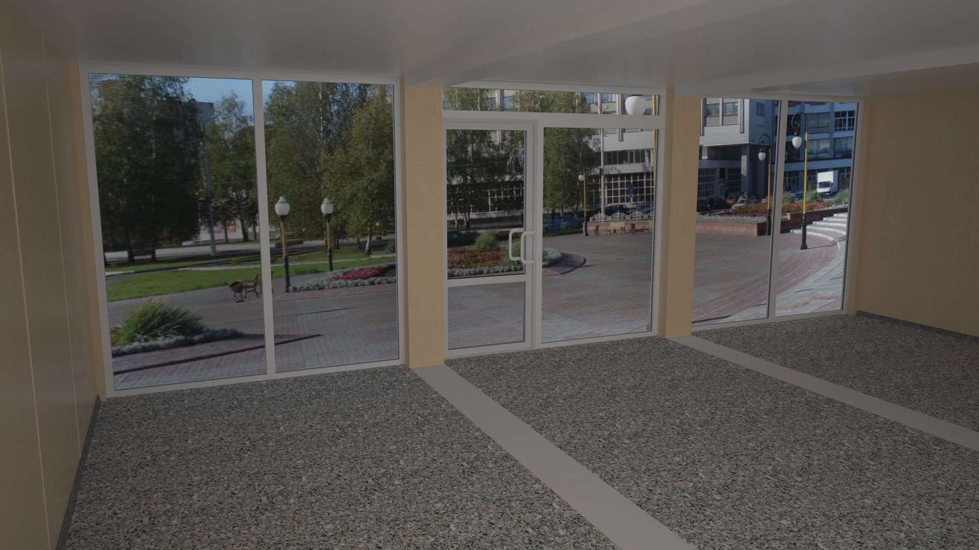 Modular building Mini mart  3D model_4