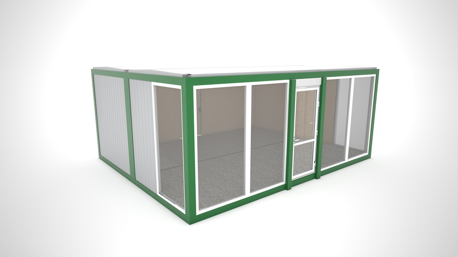 Modular building Mini mart  3D model_1