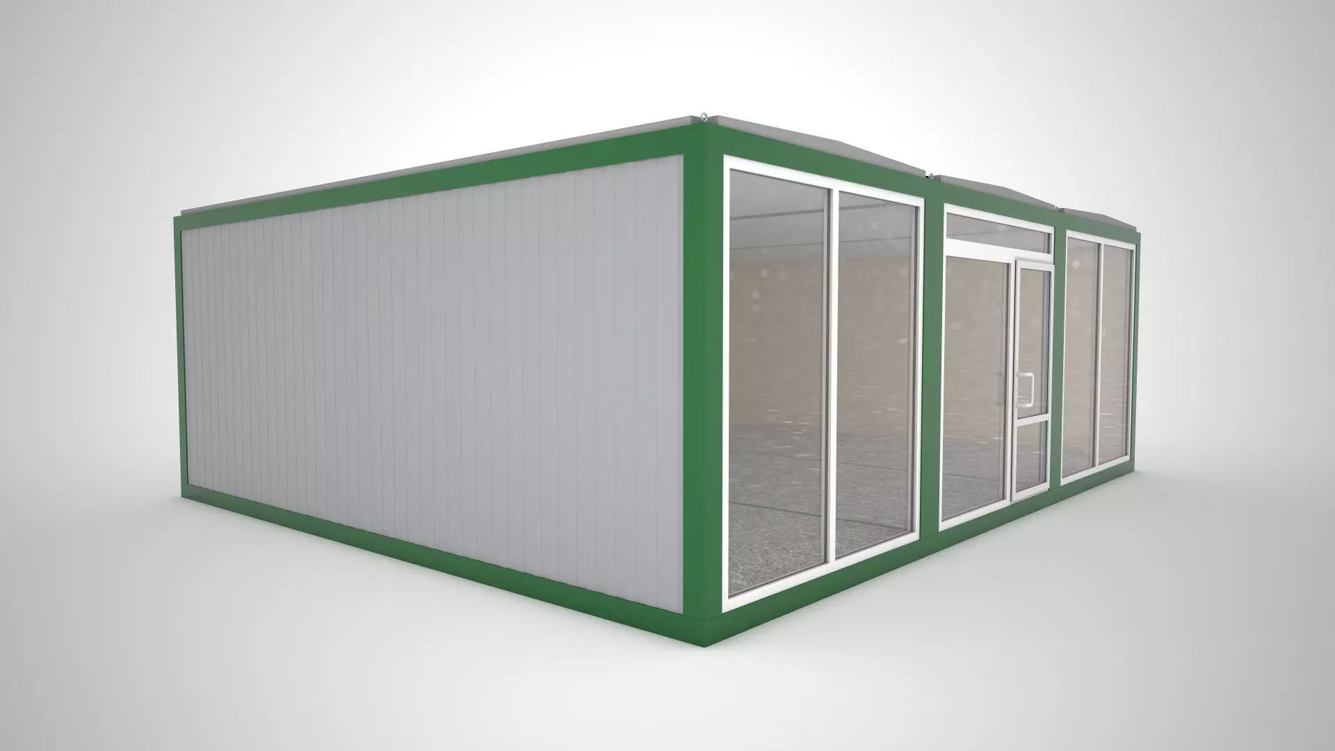 Modular building Mini mart  3D model_0