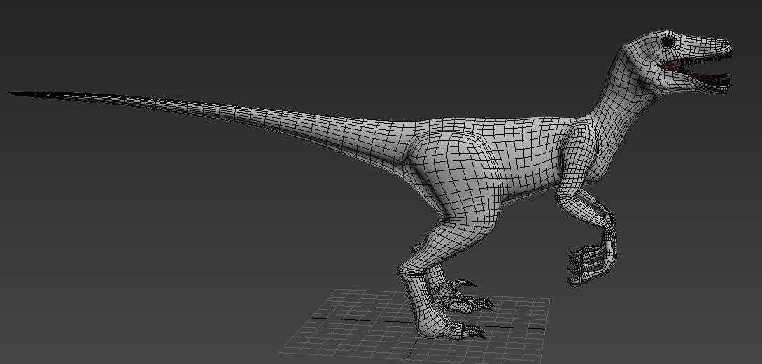 Velociraptor dinosaur 3D model_1