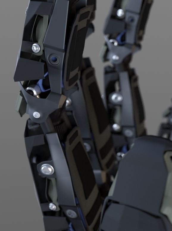 Robot Hand 3D model_7