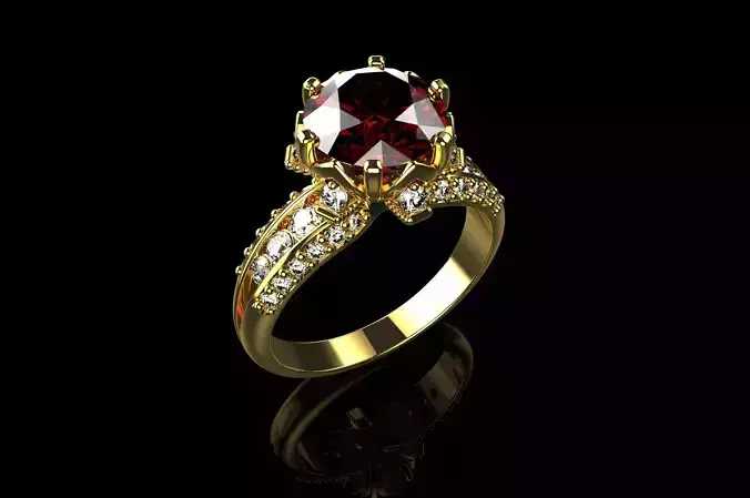 18k Yellow Diamond Engagement Rings 6