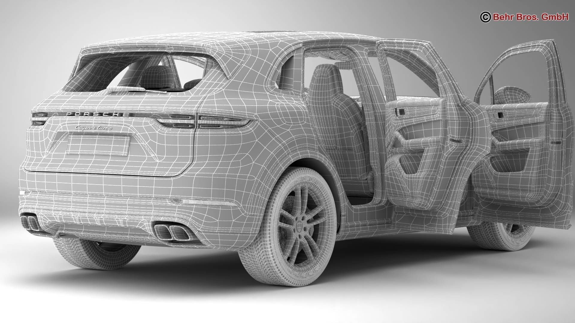 Porsche Cayenne Turbo 2018 3D model_19