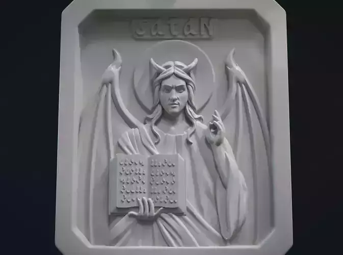 Satan Relief and Pendant 3D print model