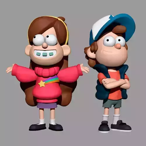 Dipper and Mayble 3D Model Collection