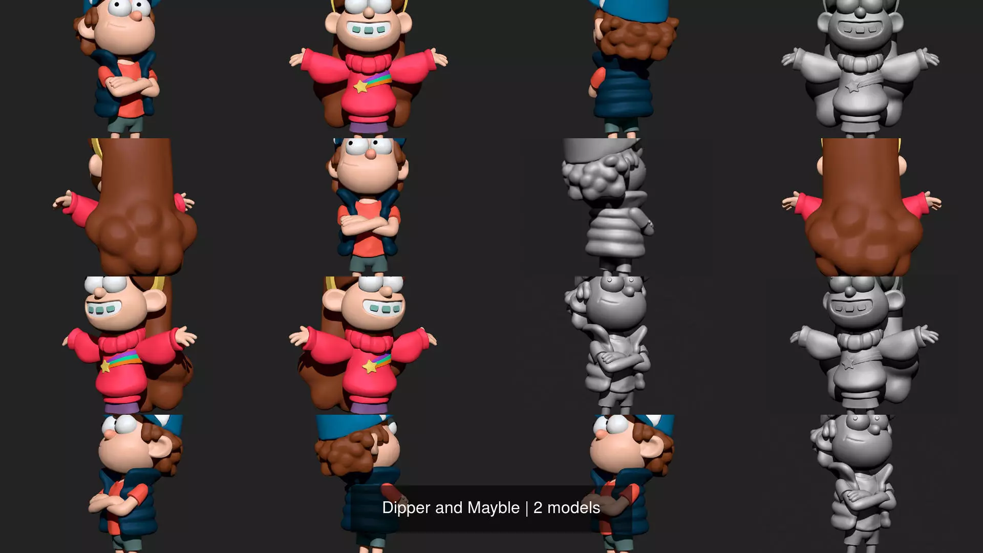 Dipper and Mayble 3D Model Collection_1
