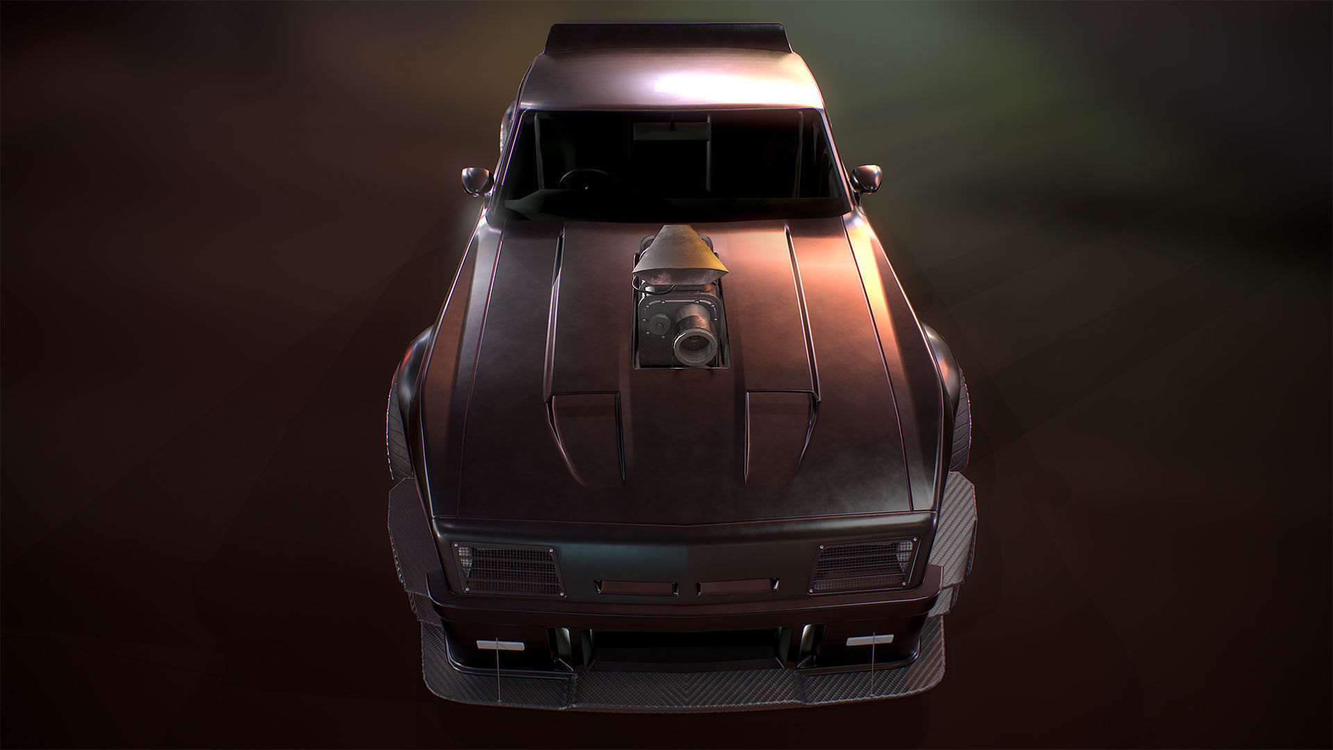 Mad Max Interceptor Low-poly 3D model_5