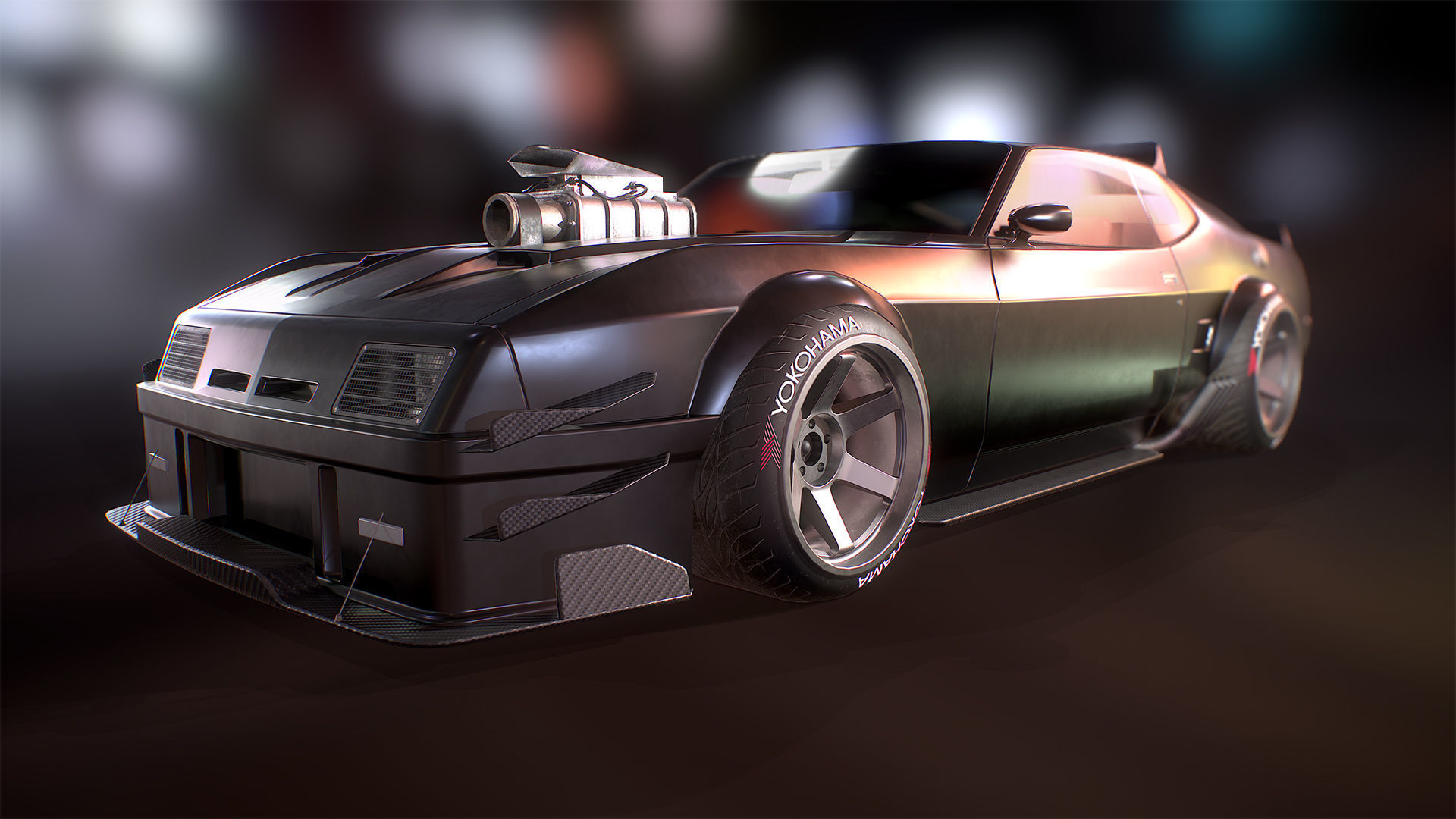Mad Max Interceptor Low-poly 3D model_7