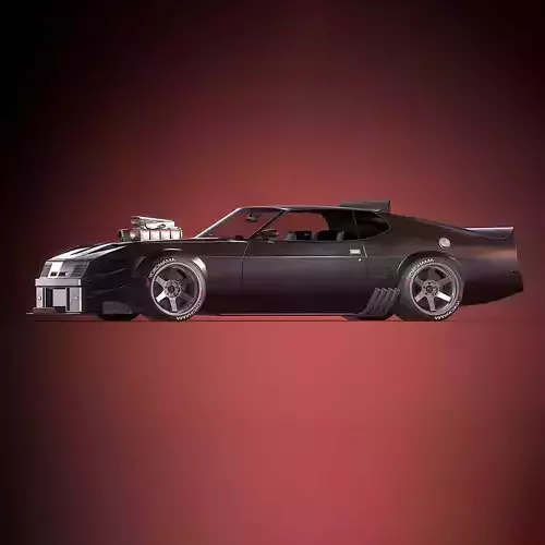 Mad Max Interceptor Low-poly 3D model