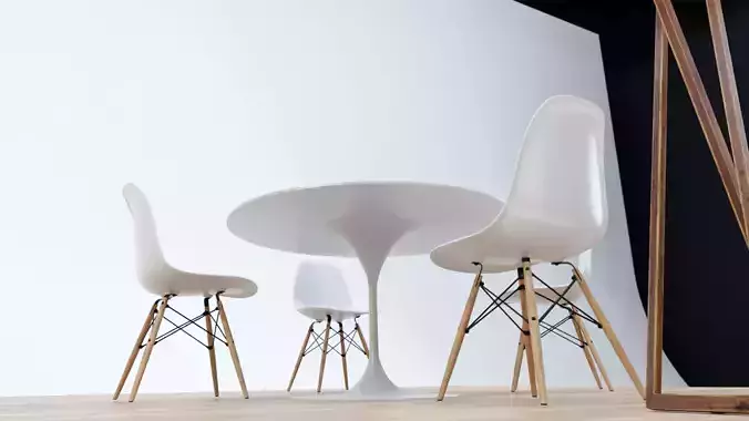 Eames Chair Table and Lamp