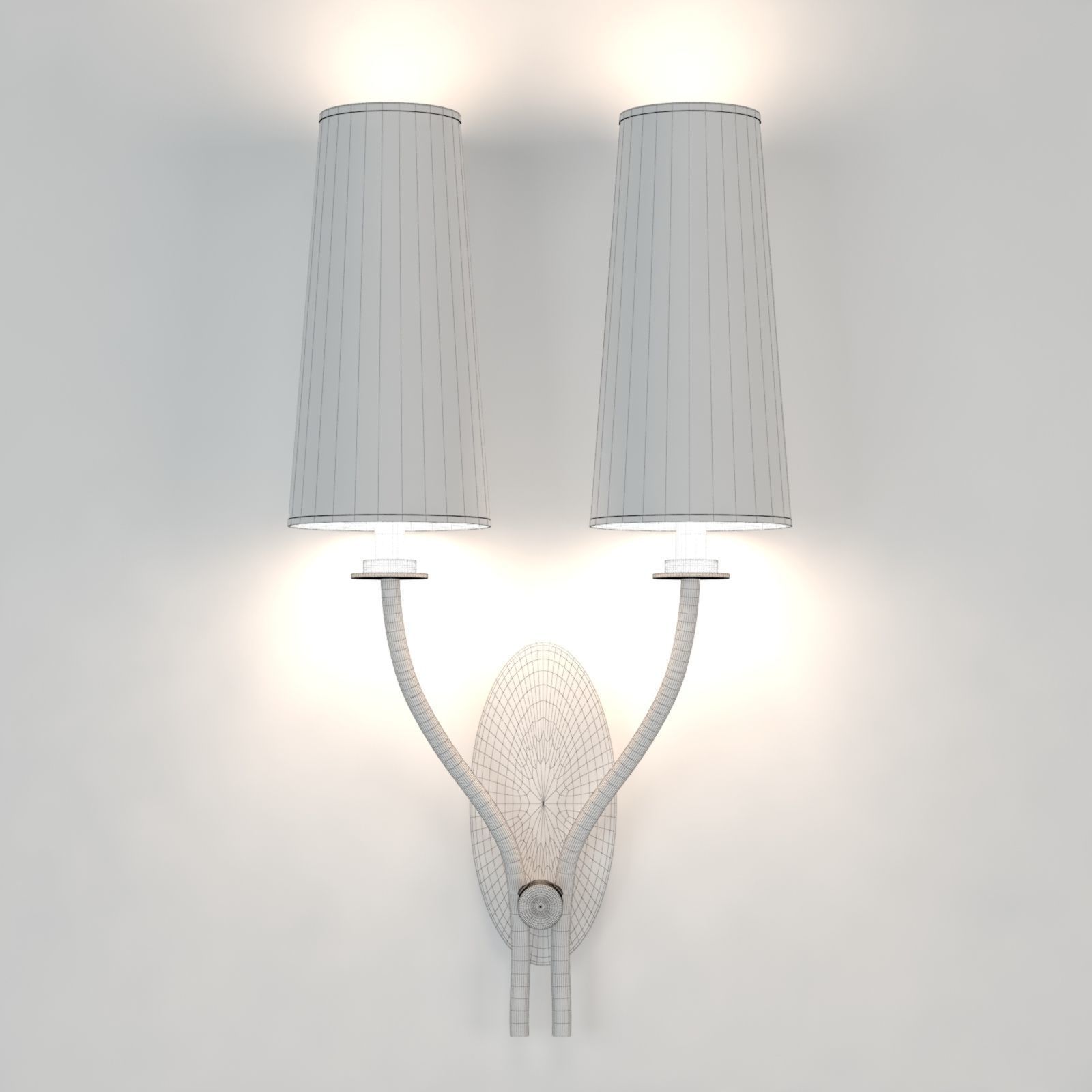 Chelsom Double Wall Light 3D model_3