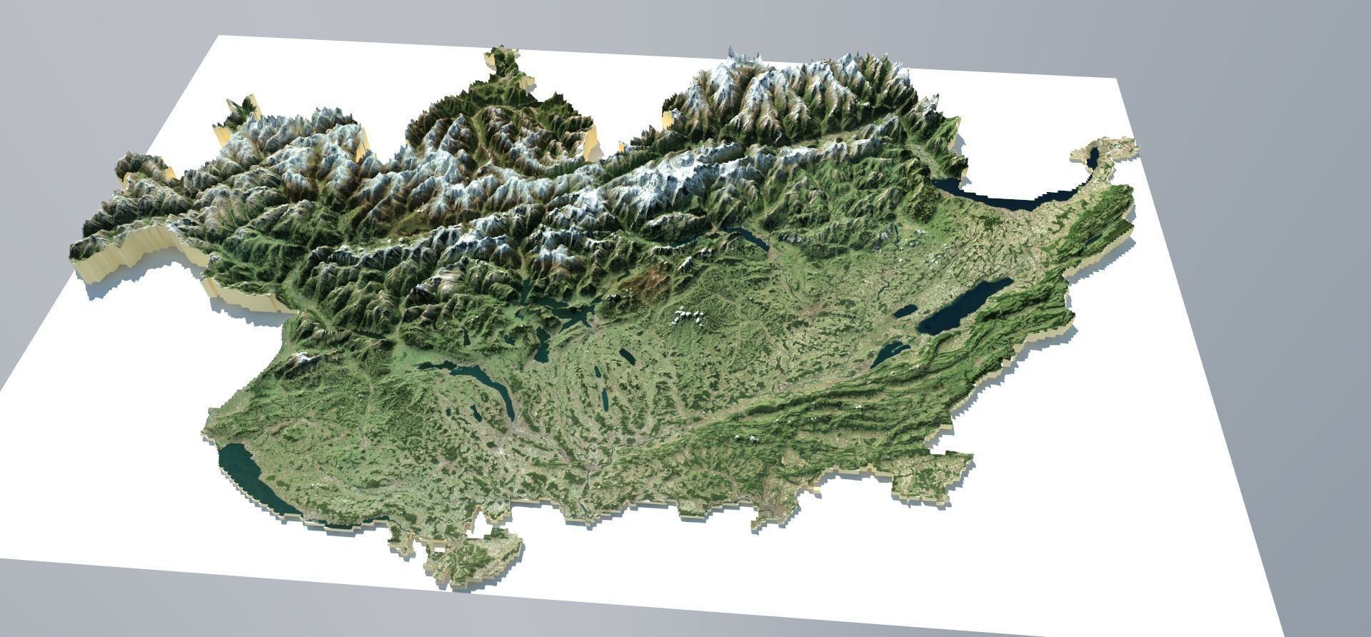 Switzerland 3D Terrain Topography MODEL 3D model CGTrader