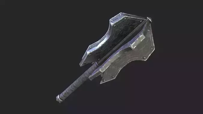 Fantasy Stylish Weapon- Mace of Vand Low-poly 3D model