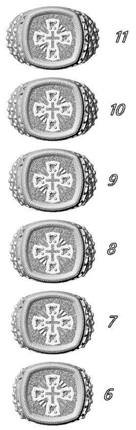 Ring with a cross and patterns on it 440 3D print model_17