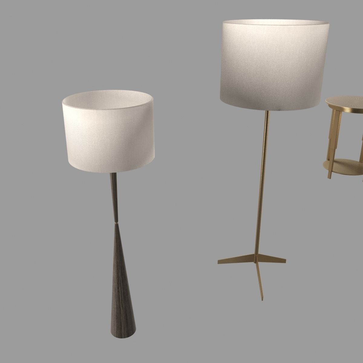 Lamps and tables furniture collection 3D model_9