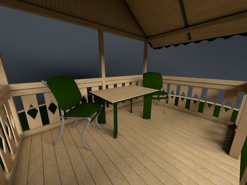  Garden house 3D model_2