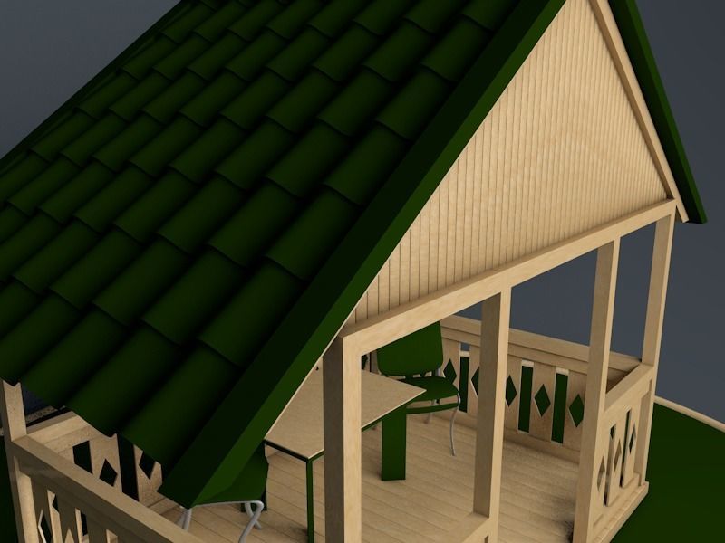 Garden house 3D model_4