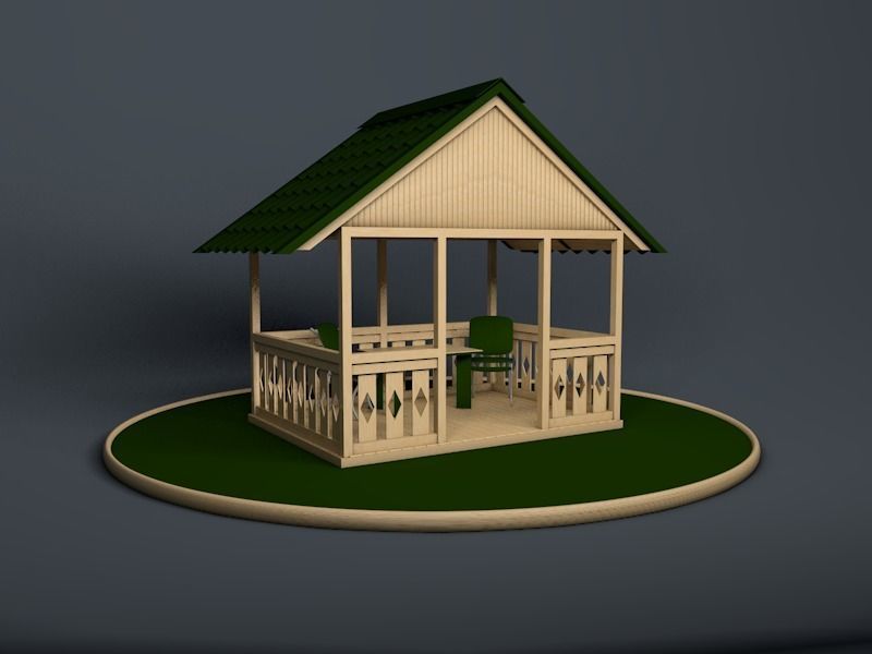  Garden house 3D model_1