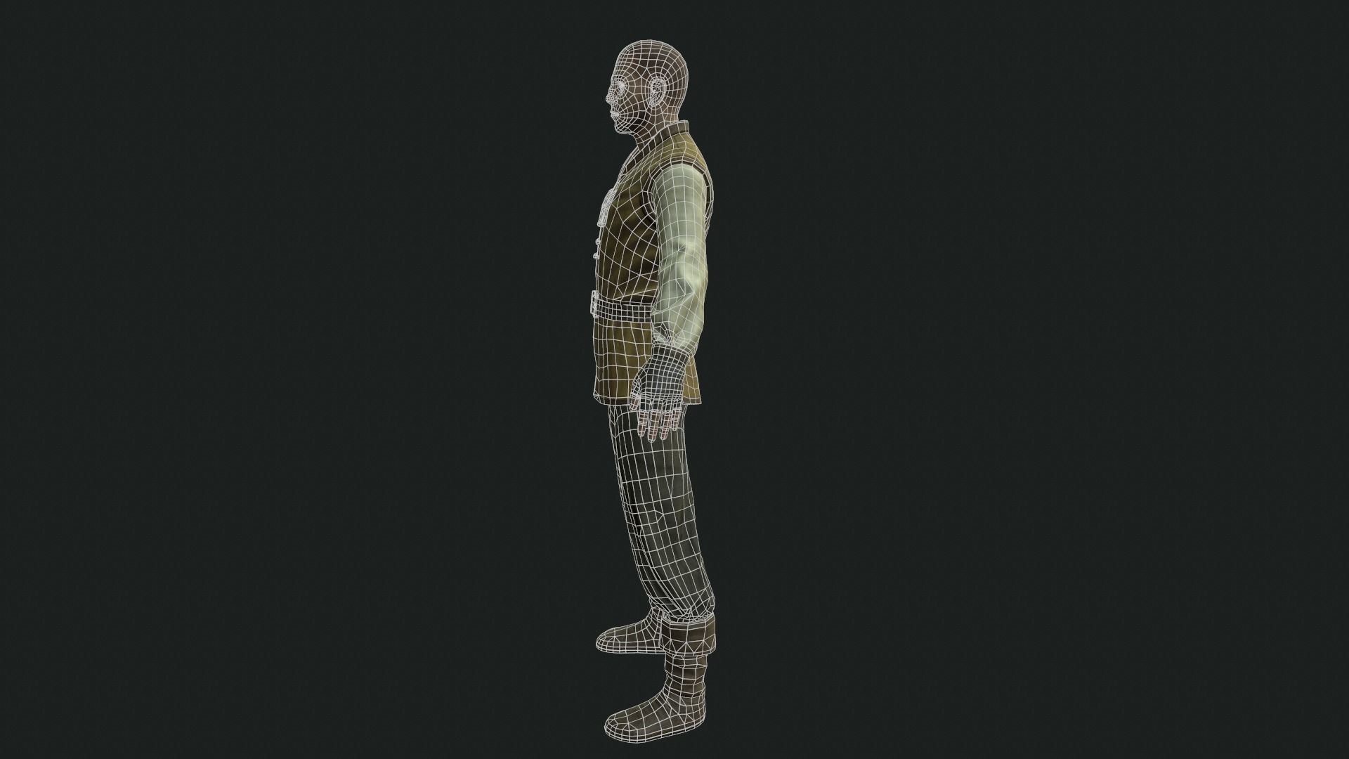 villager character Low-poly 3D model_12