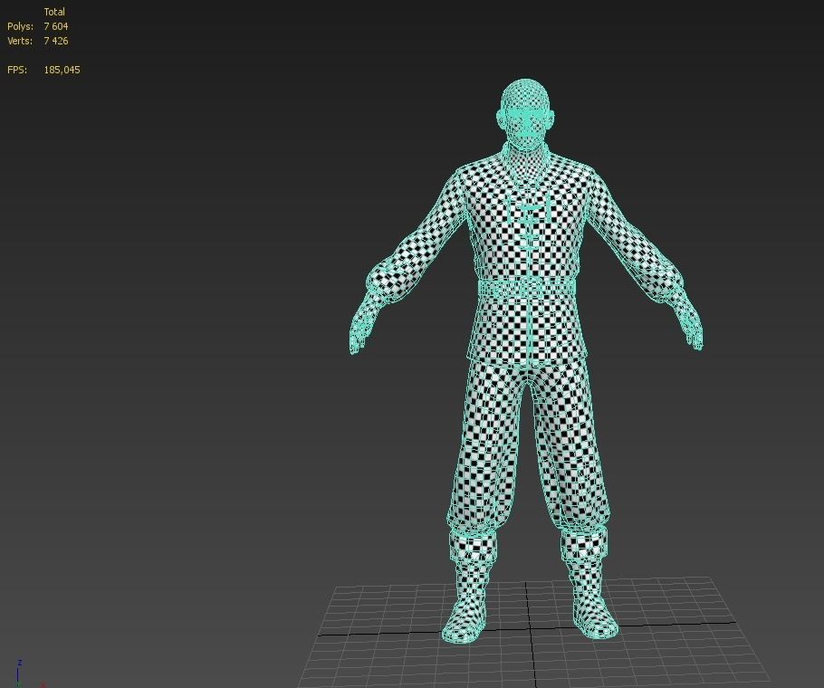 villager character Low-poly 3D model_13