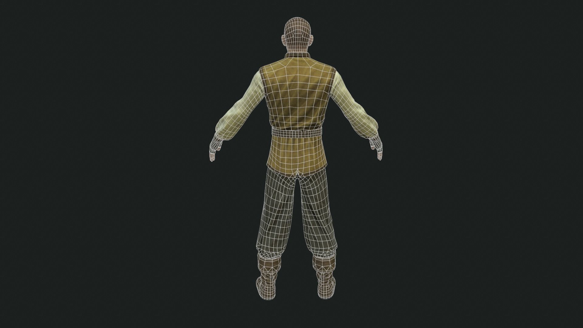 villager character Low-poly 3D model_11