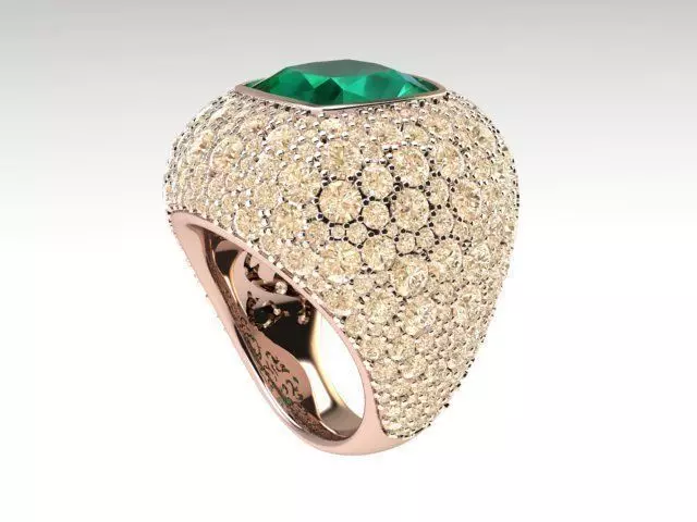 Grisgono Style Pave Ring 3D print model_0