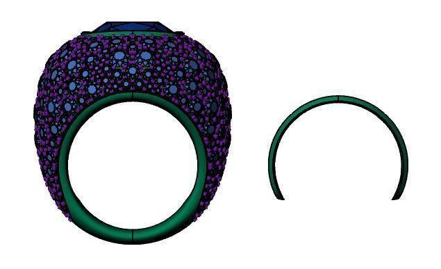 Grisgono Style Pave Ring 3D print model_4